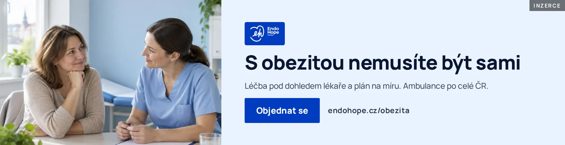 Inzerce EndoHope: s obezitou nemusíte být sami, léčba pod dohledem lékaře